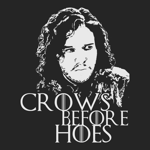 Crows Before Hoes T-Shirt BLACK