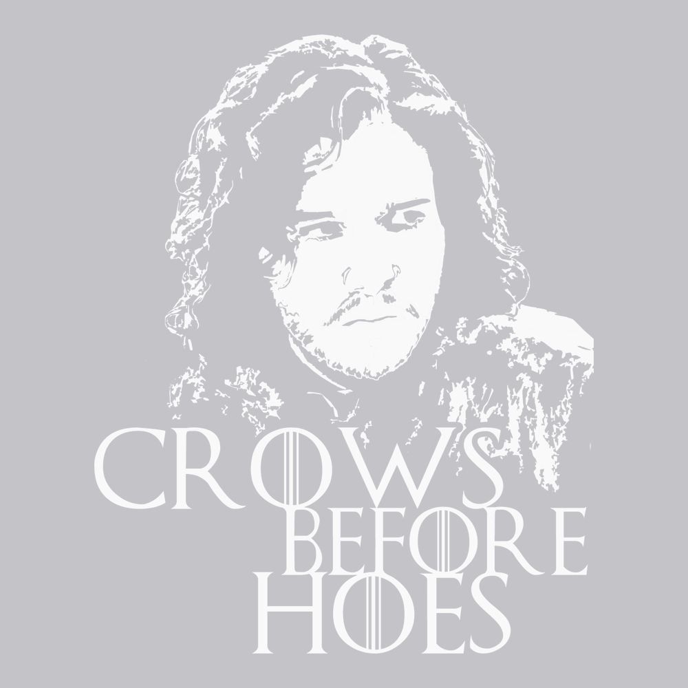 Crows Before Hoes T-Shirt SILVER