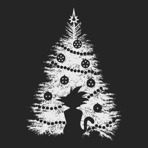 DBZ Christmas Tree T-Shirt BLACK