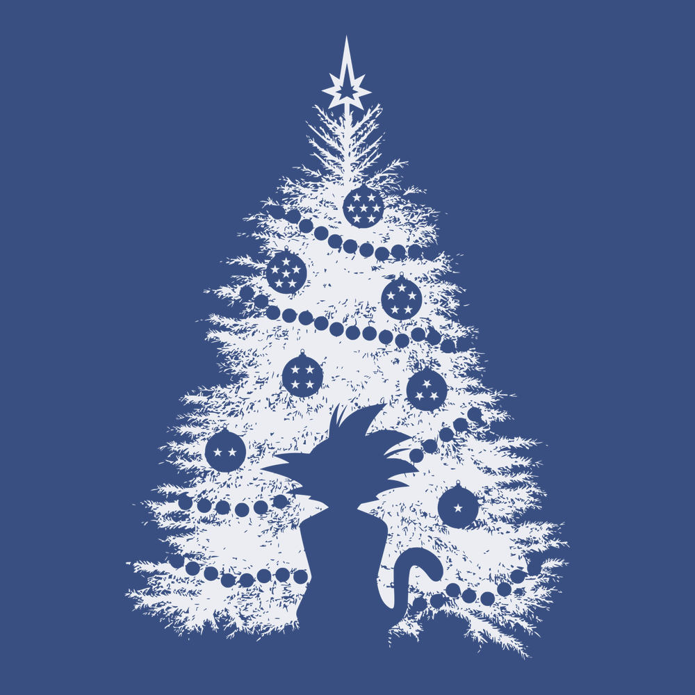 DBZ Christmas Tree T-Shirt BLUE