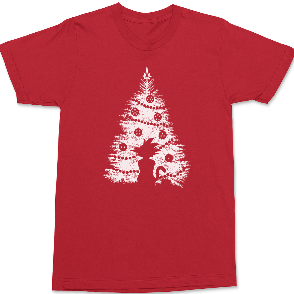 DBZ Christmas Tree T-Shirt RED