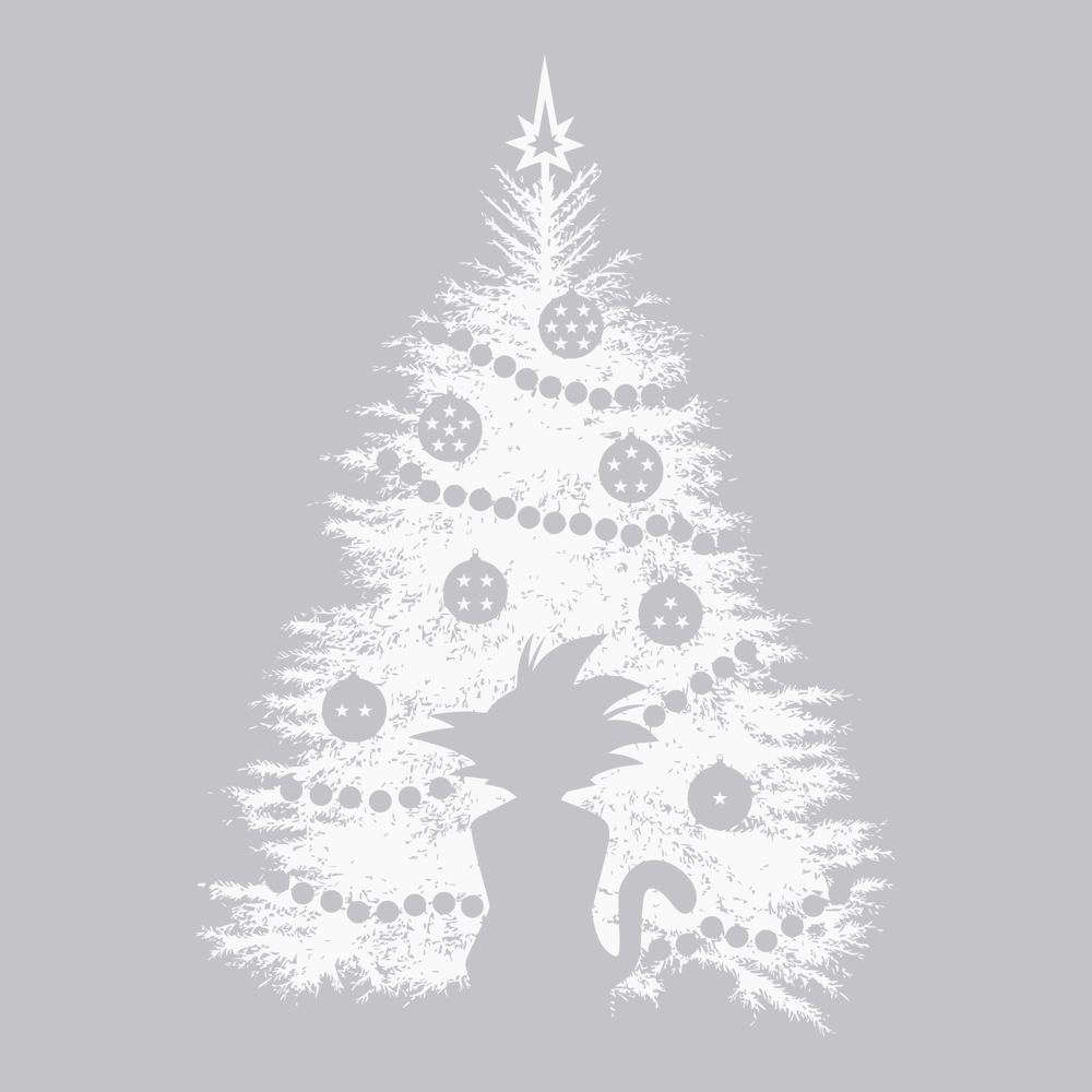 DBZ Christmas Tree T-Shirt SILVER