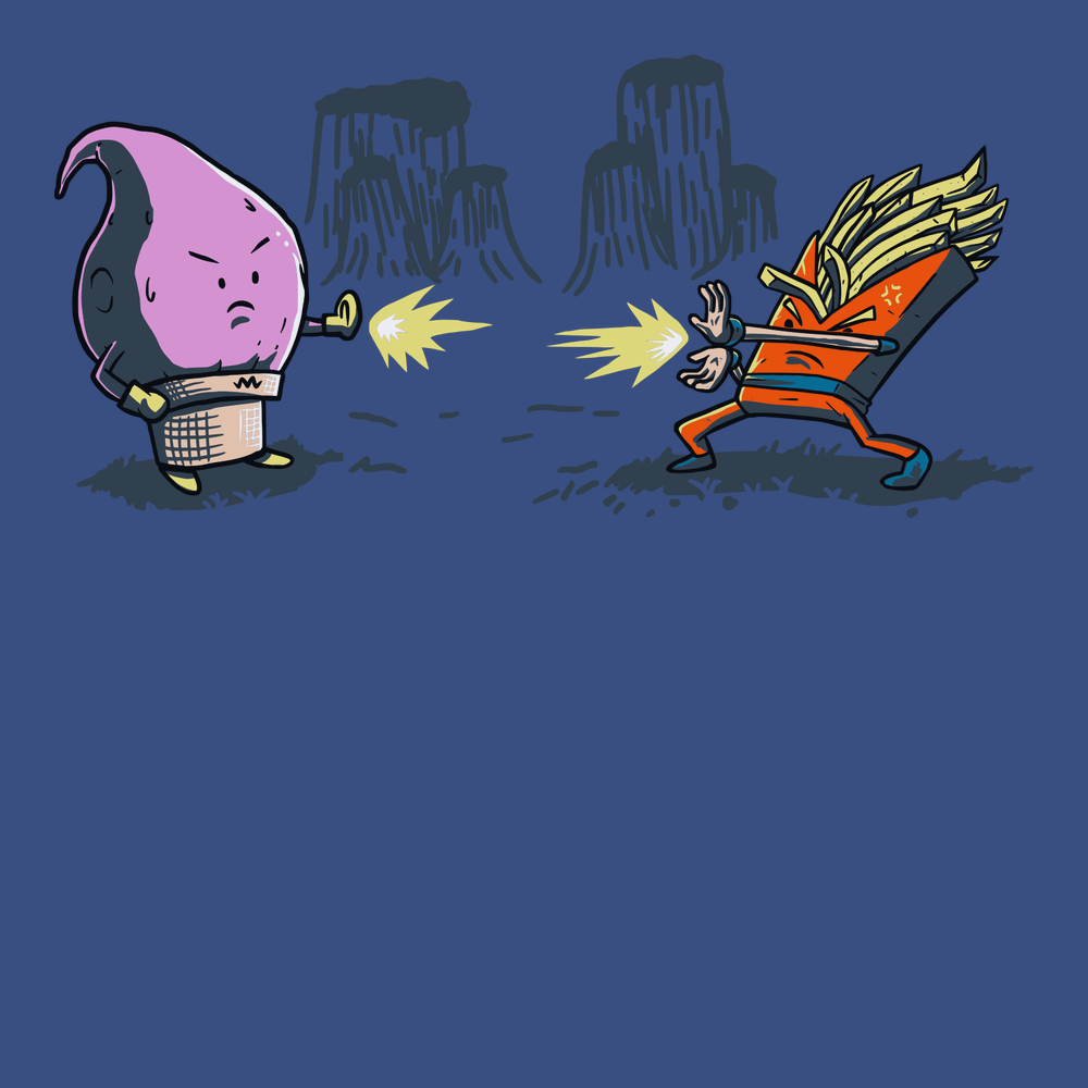 DBZ Food Fight T-Shirt BLUE