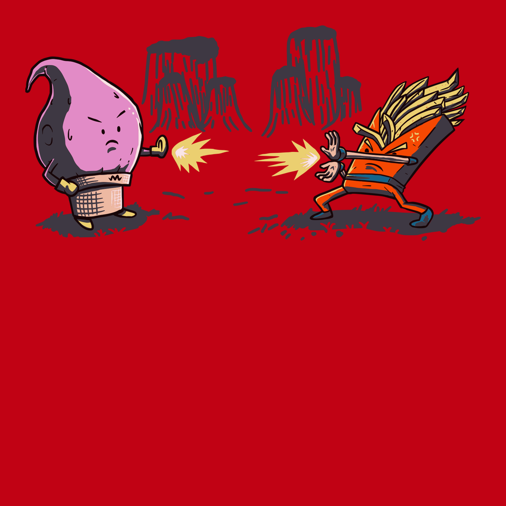 DBZ Food Fight T-Shirt RED
