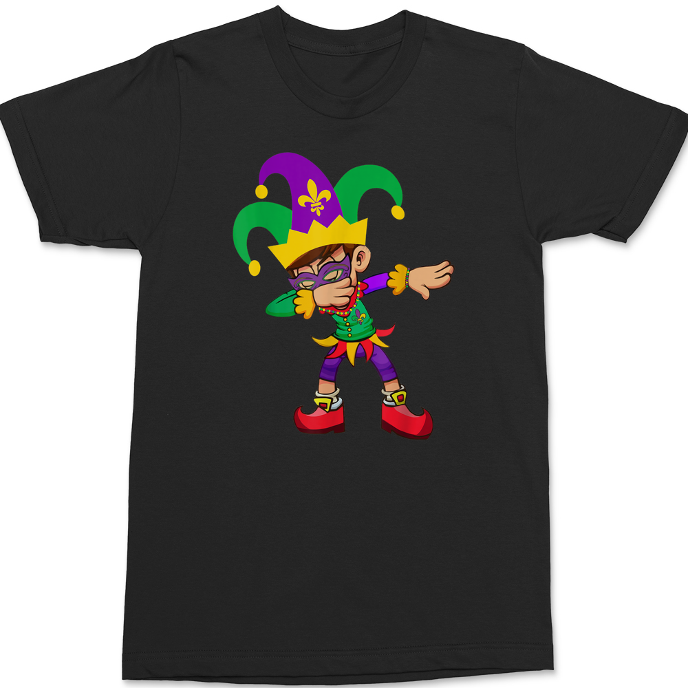 Dabbing Mardi Gras T-Shirt BLACK
