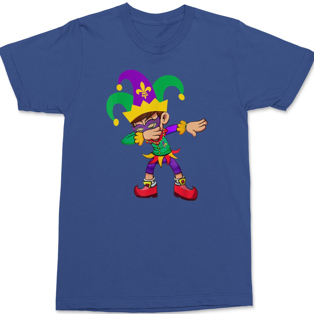 Dabbing Mardi Gras T-Shirt BLUE