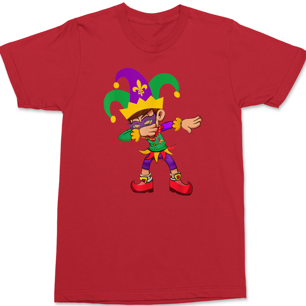Dabbing Mardi Gras T-Shirt RED