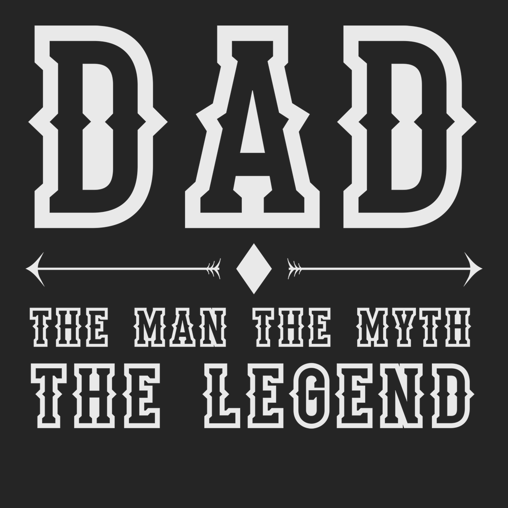 Dad The Man The Myth The Legend T-Shirt BLACK