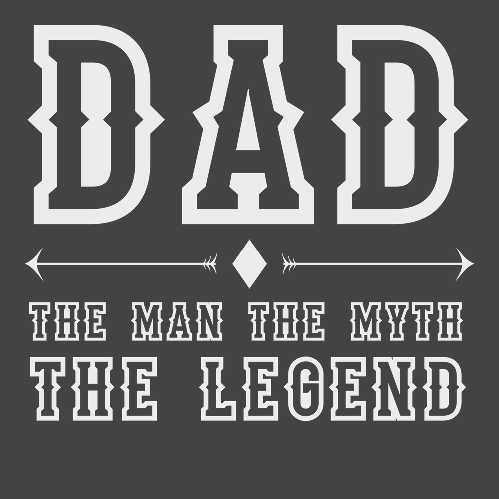 Dad The Man The Myth The Legend T-Shirt CHARCOAL