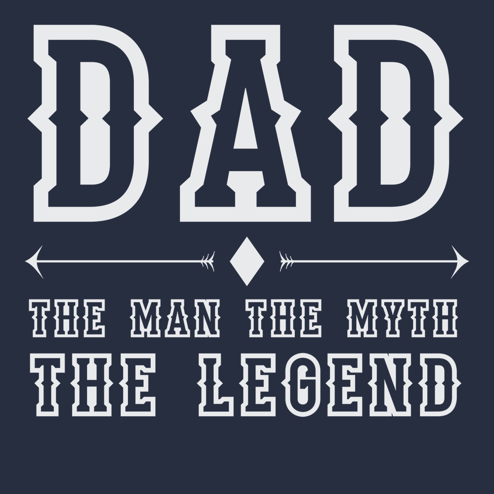 Dad The Man The Myth The Legend T-Shirt NAVY