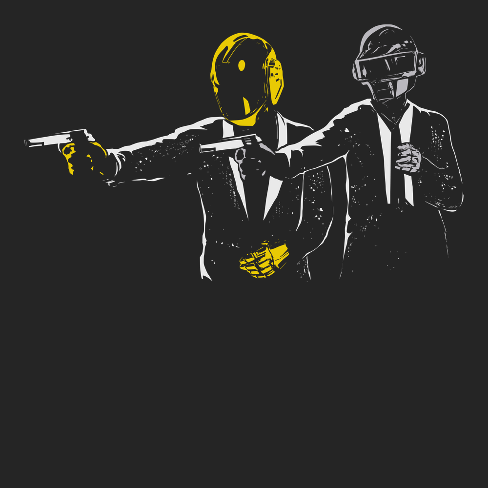 Daft Punk Pulp Fiction T-Shirt BLACK