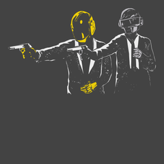 Daft Punk Pulp Fiction T-Shirt CHARCOAL