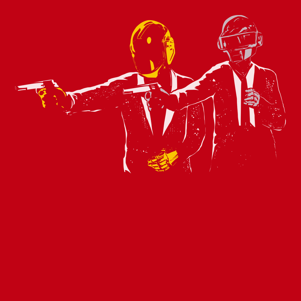Daft Punk Pulp Fiction T-Shirt RED