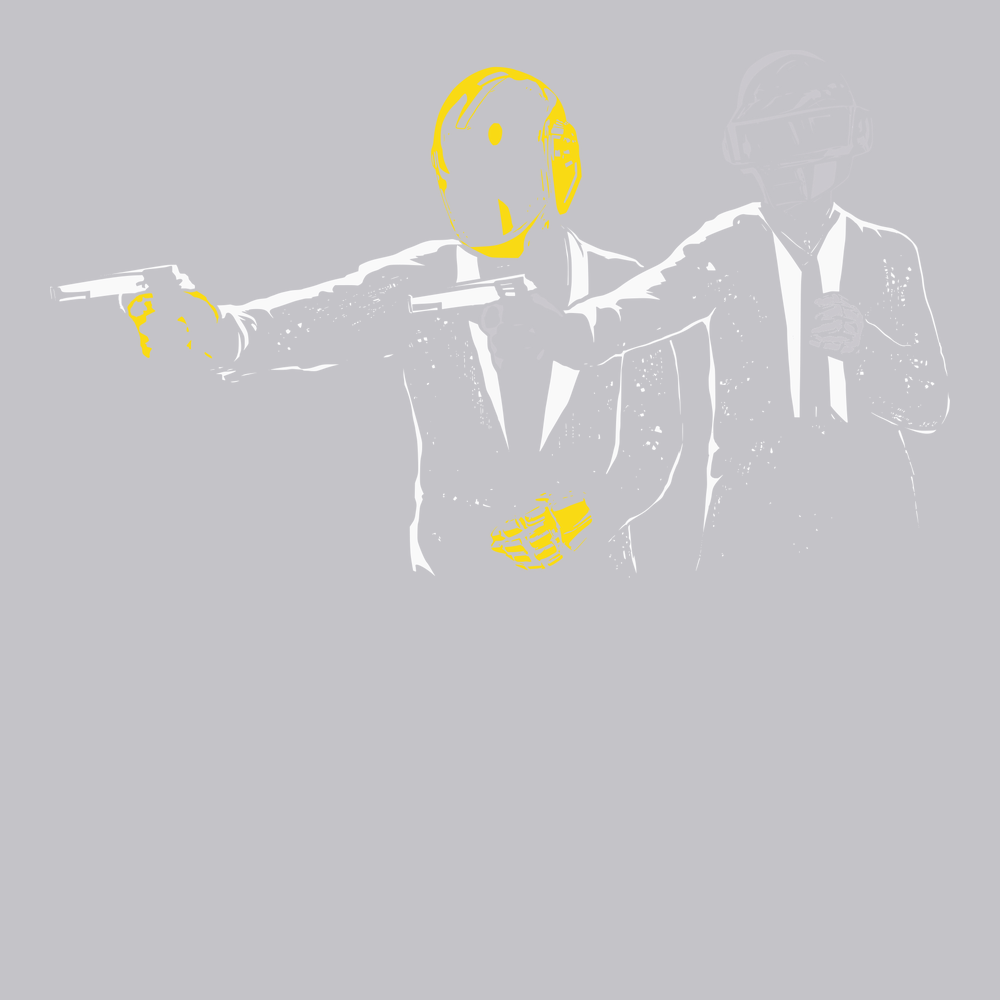 Daft Punk Pulp Fiction T-Shirt SILVER