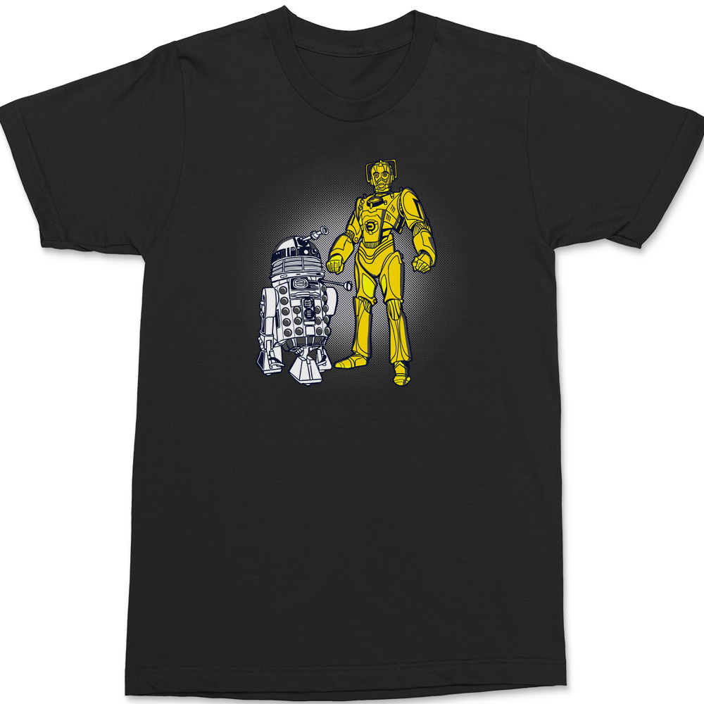Dalek and Cyberman T-Shirt BLACK