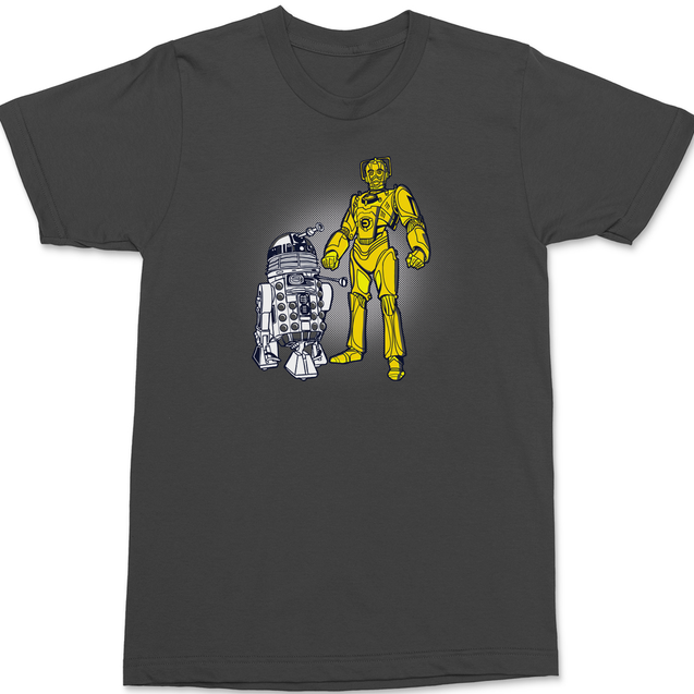 Dalek and Cyberman T-Shirt CHARCOAL