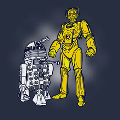 Dalek and Cyberman T-Shirt NAVY
