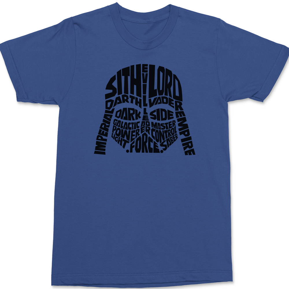 Darth Vader Typography T-Shirt BLUE
