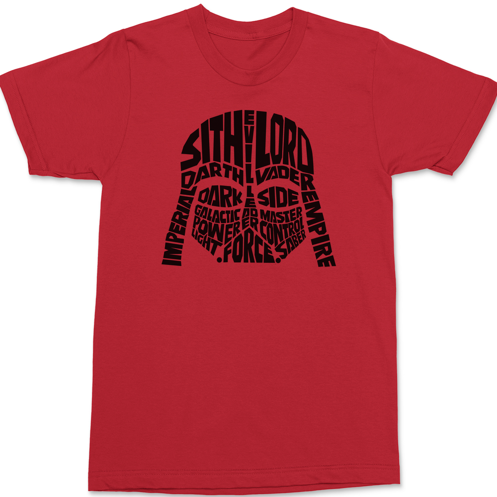 Darth Vader Typography T-Shirt RED