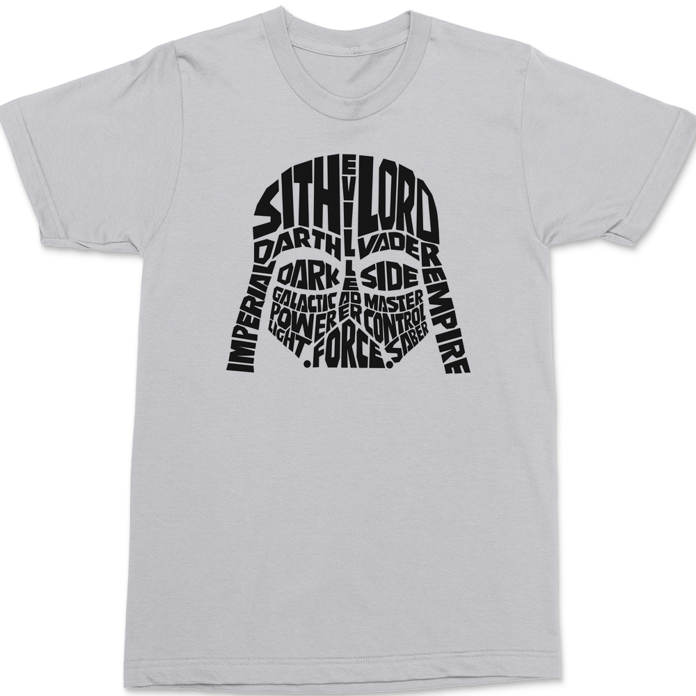 Darth Vader Typography T-Shirt SILVER