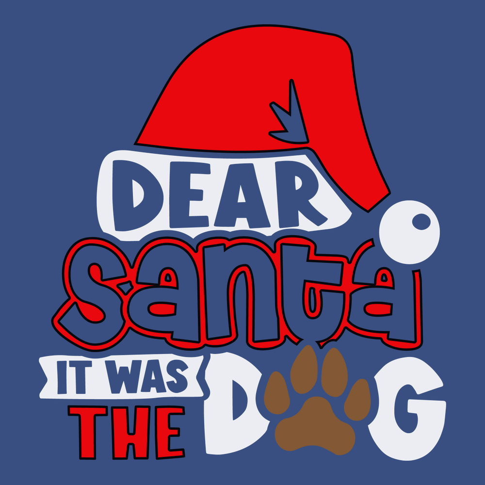 Dear Santa It Was The Dog T-Shirt BLUE