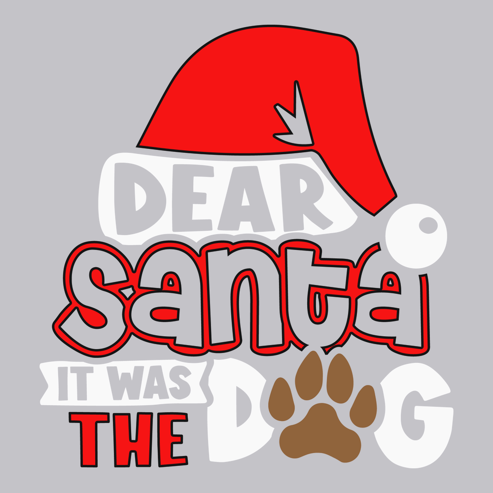 Dear Santa It Was The Dog T-Shirt SILVER