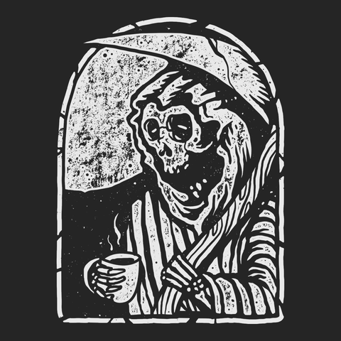 Death Prefers Decaf T-Shirt BLACK