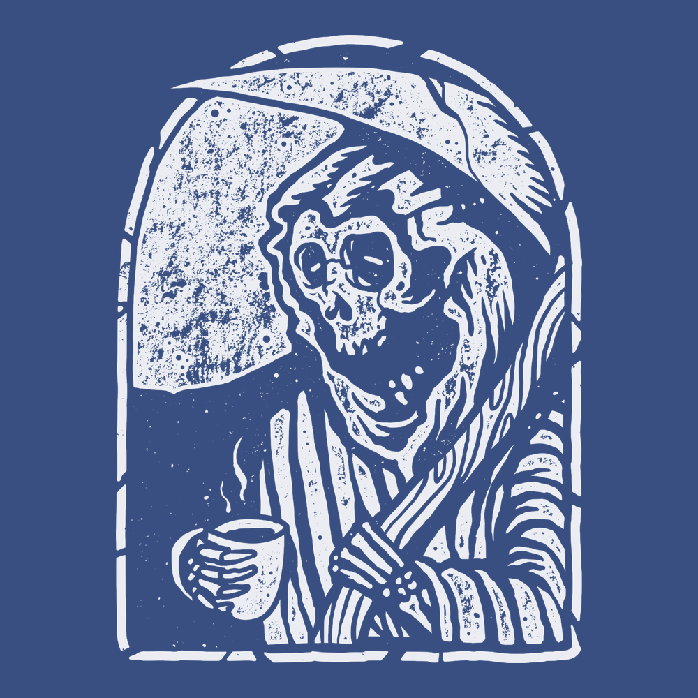 Death Prefers Decaf T-Shirt BLUE