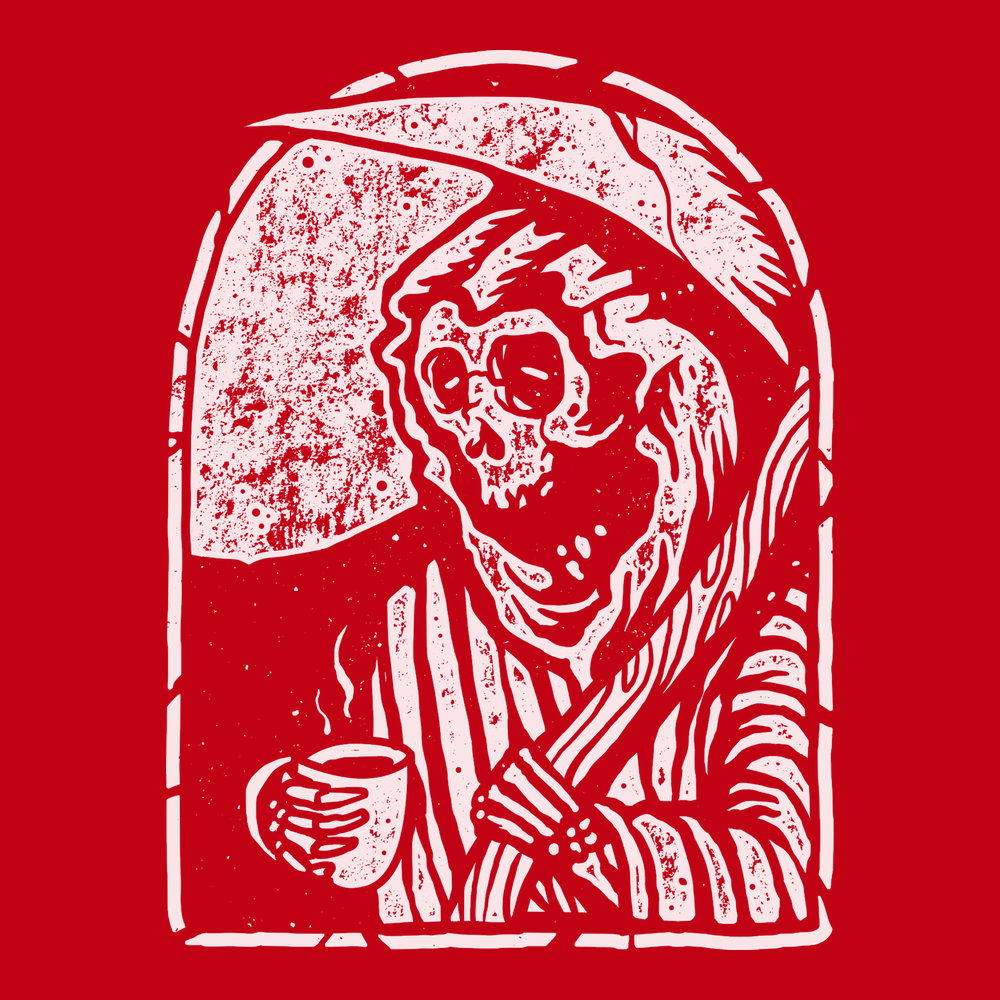 Death Prefers Decaf T-Shirt RED