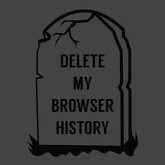 Delete My Browser History T-Shirt CHARCOAL