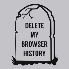 Delete My Browser History T-Shirt SILVER
