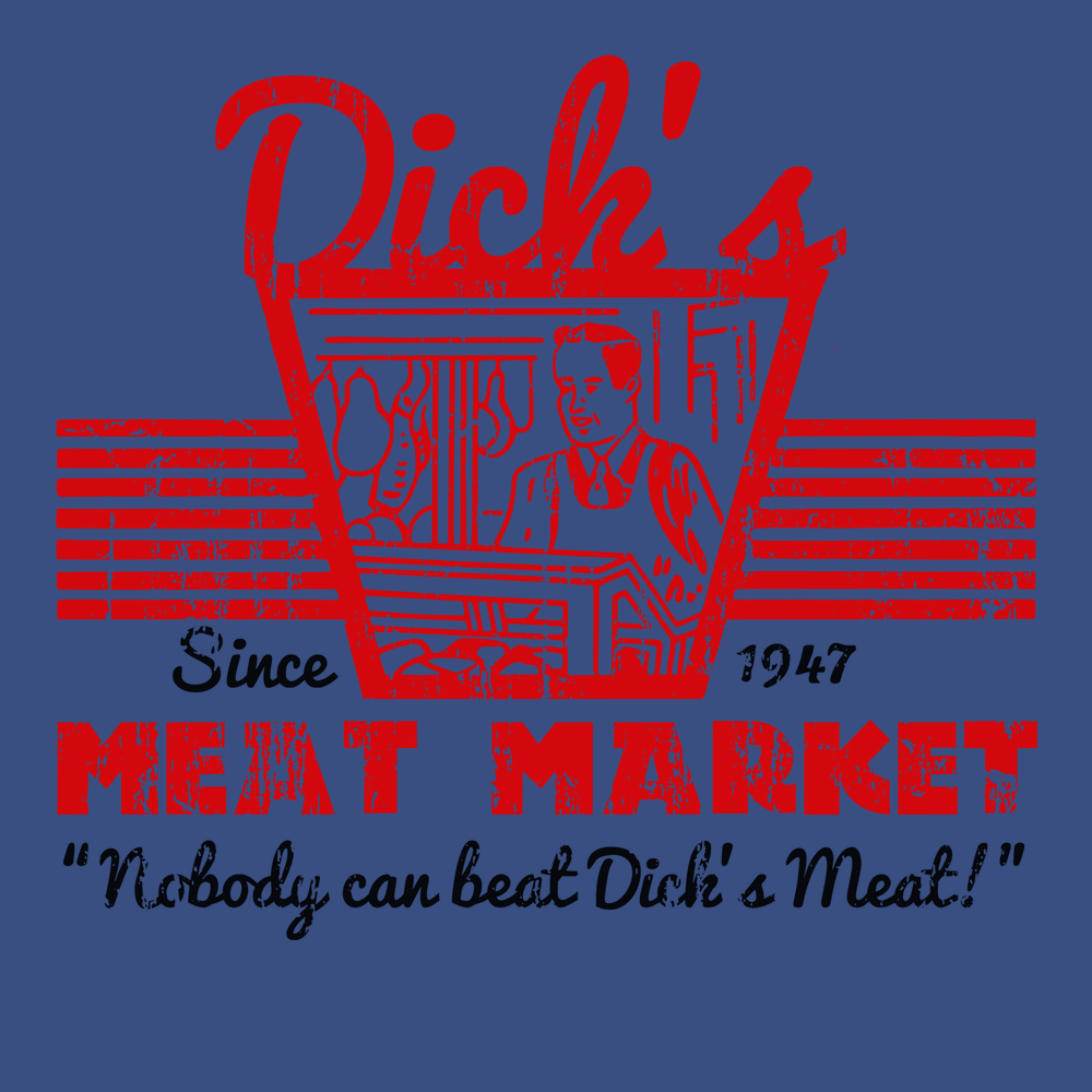 Dicks Meat Market T-Shirt BLUE