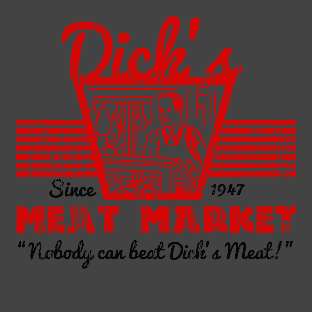 Dicks Meat Market T-Shirt CHARCOAL