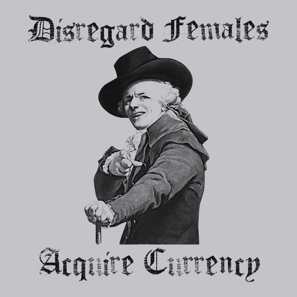 Disregard Females Acquire Currency T-Shirt SILVER