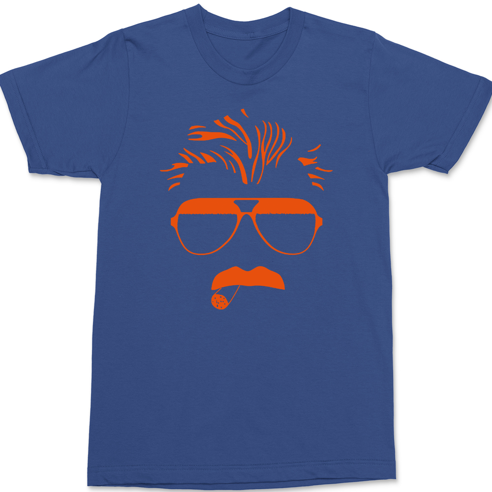 Men's Chicago Ditka Glasses and Stache Parody T-Shirt Heather Grey