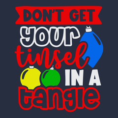 Don't Get Your Tinsel In A Tangle T-Shirt Navy