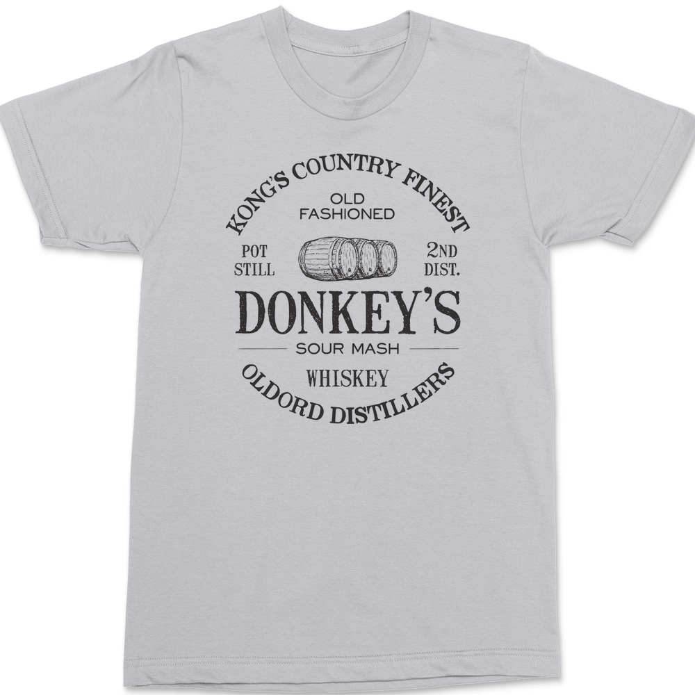 Donkey Kong Country Finest Whiskey T-Shirt SILVER