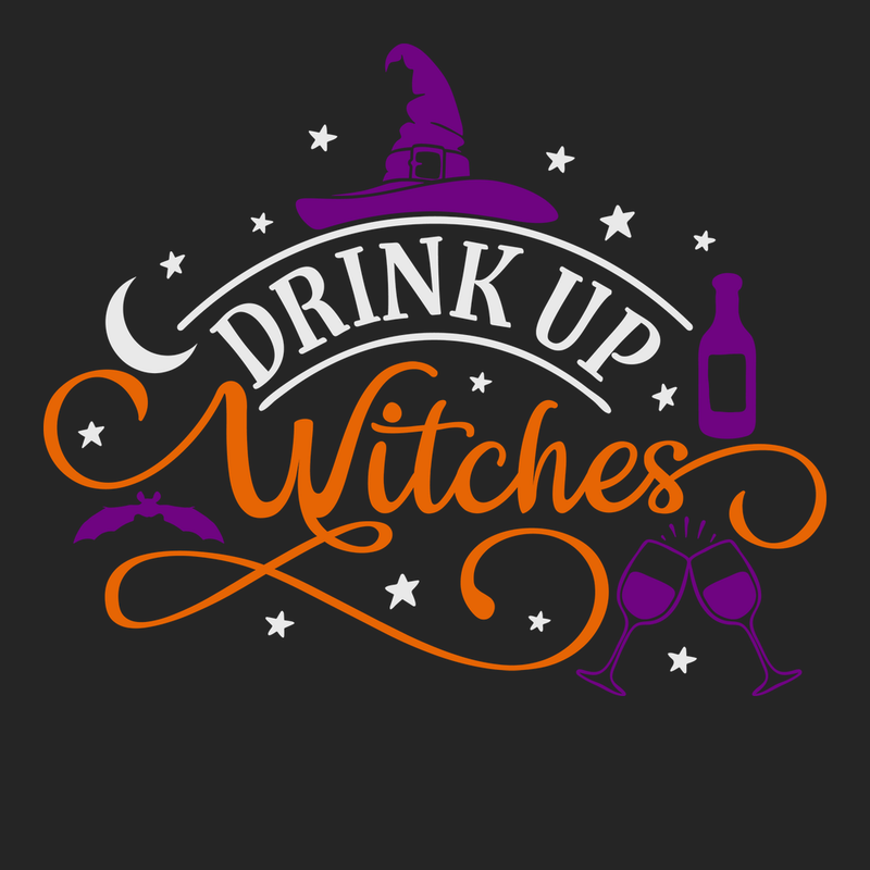 Drunk Up Witches T-Shirt BLACK
