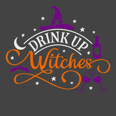 Drunk Up Witches T-Shirt CHARCOAL