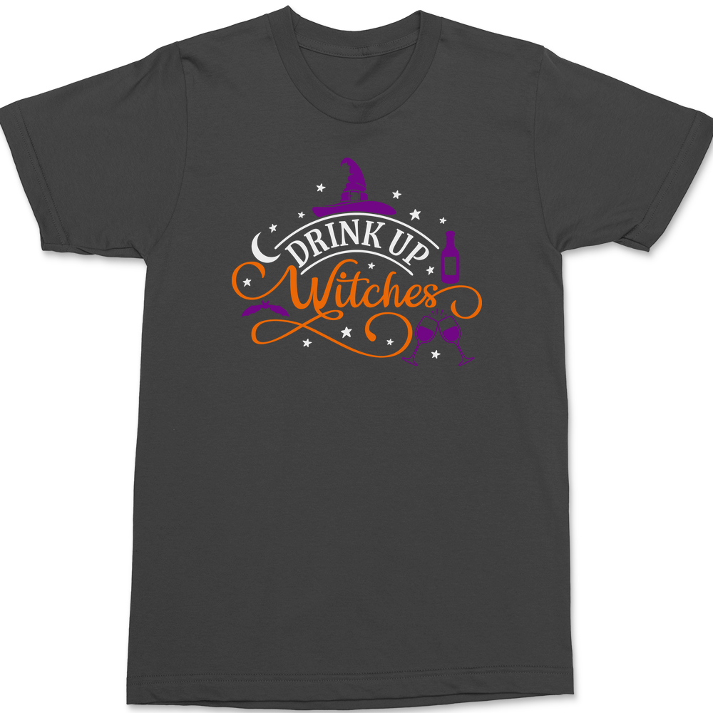 Drunk Up Witches T-Shirt CHARCOAL