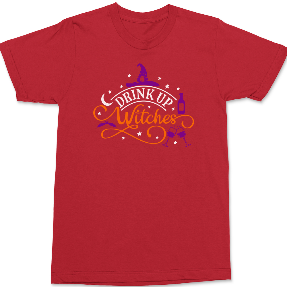 Drunk Up Witches T-Shirt RED