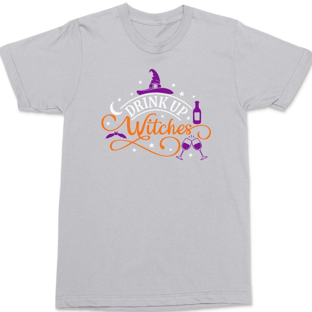 Drunk Up Witches T-Shirt SILVER