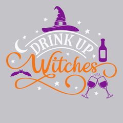 Drunk Up Witches T-Shirt SILVER