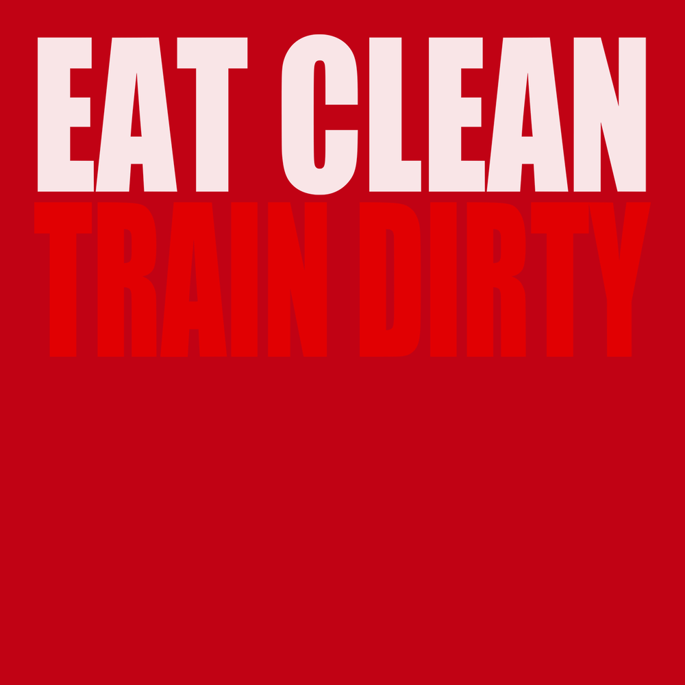 Eat Clean Train Dirty T-Shirt RED