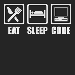 Eat Sleep Code T-Shirt BLACK
