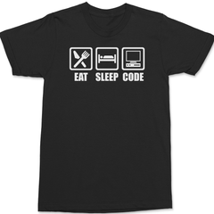 Eat Sleep Code T-Shirt BLACK