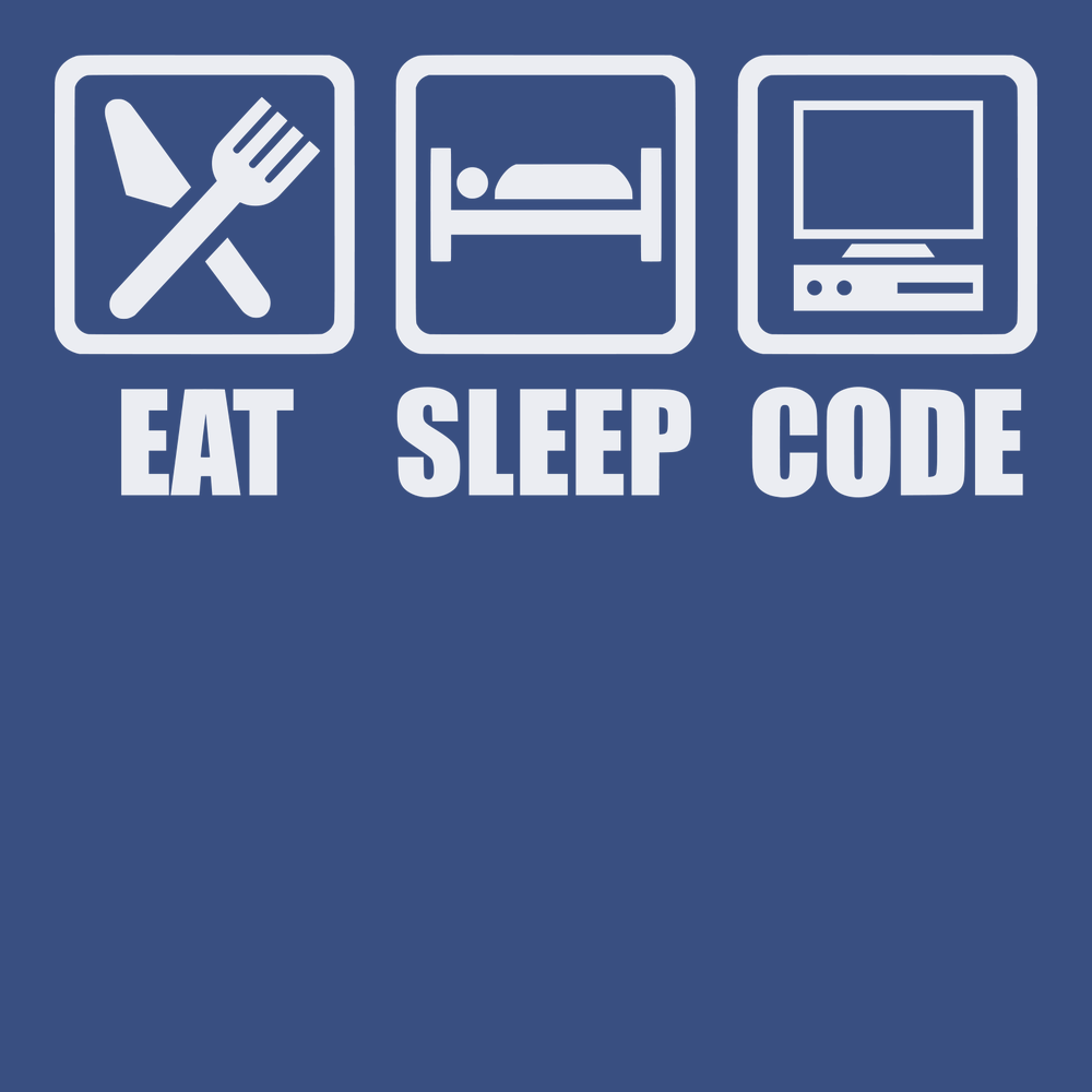 Eat Sleep Code T-Shirt BLUE