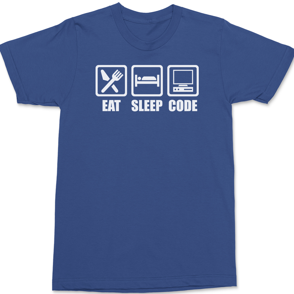 Eat Sleep Code T-Shirt BLUE