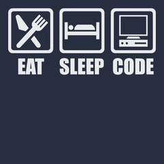 Eat Sleep Code T-Shirt NAVY