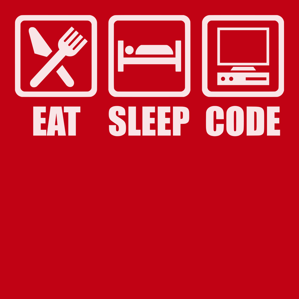 Eat Sleep Code T-Shirt RED